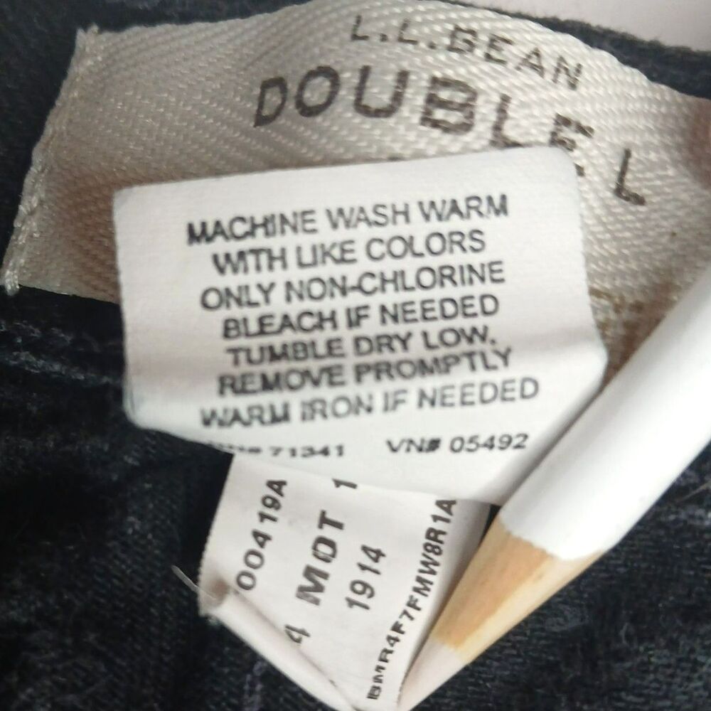 LL Bean Double L Relaxed Fit Black Jeans 38x32 Vintage Workwear Gorpcore - Picture 5 of 5